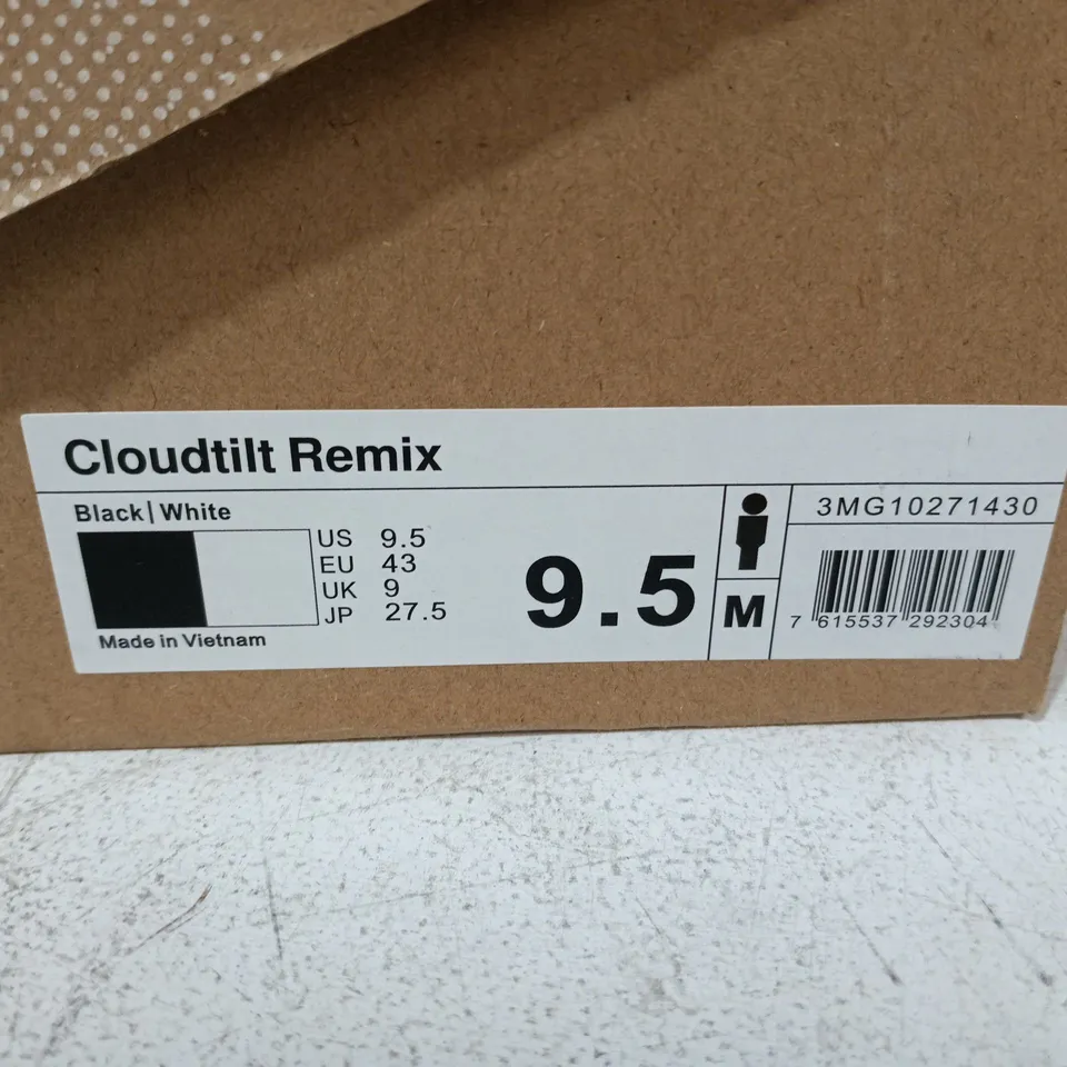 ON RUNNING CLOUDTILT REMIC SNEAKERS – BLACK/WHITE UK 9 (US 9.5)