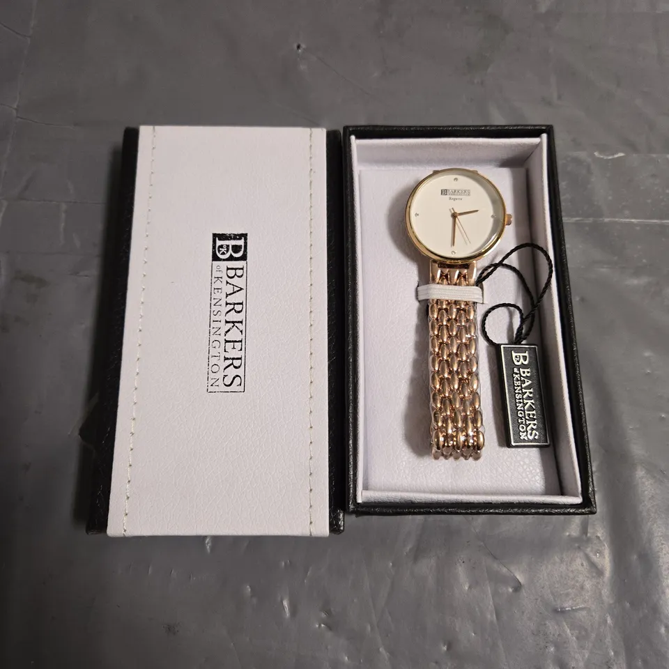 BOXED BARKERS OF KENSINGTON REGATTA ROSE WATCH