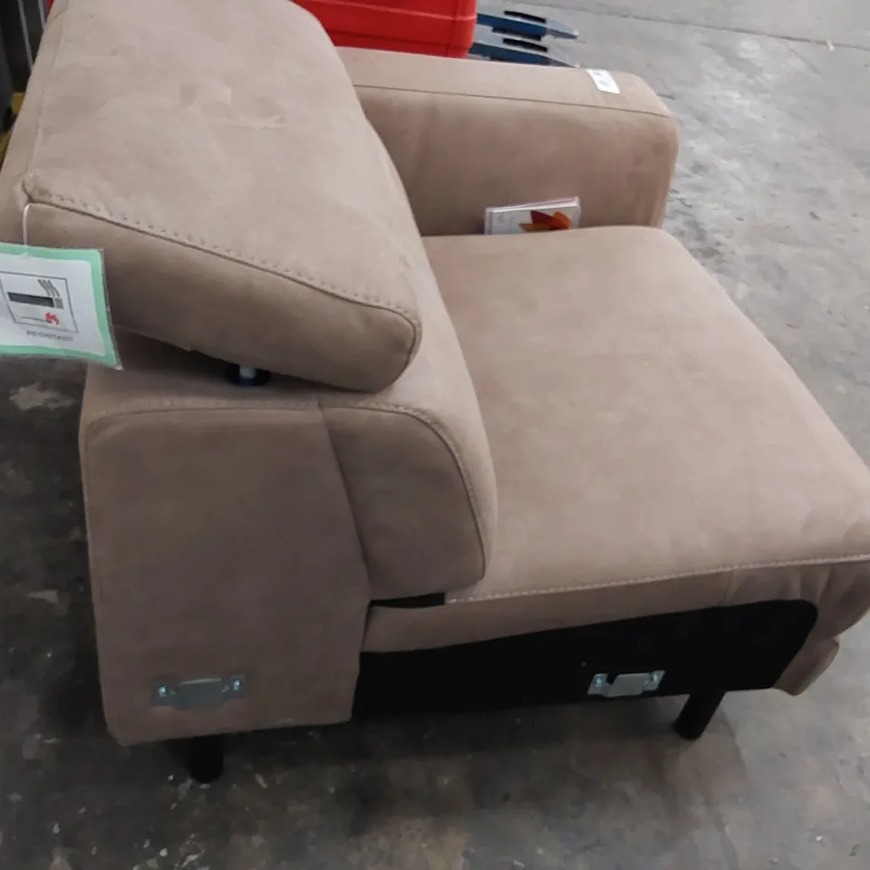 FAUX LEATHER SOFA PIECE - BROWN (1 ITEM)