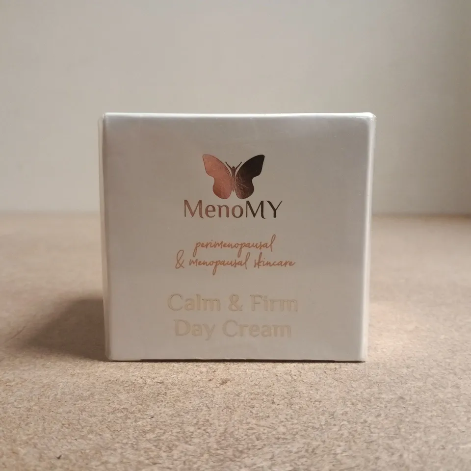 BOXED AND SEALED MENOMY CALM & FIRM DAY CREAM - 50ML