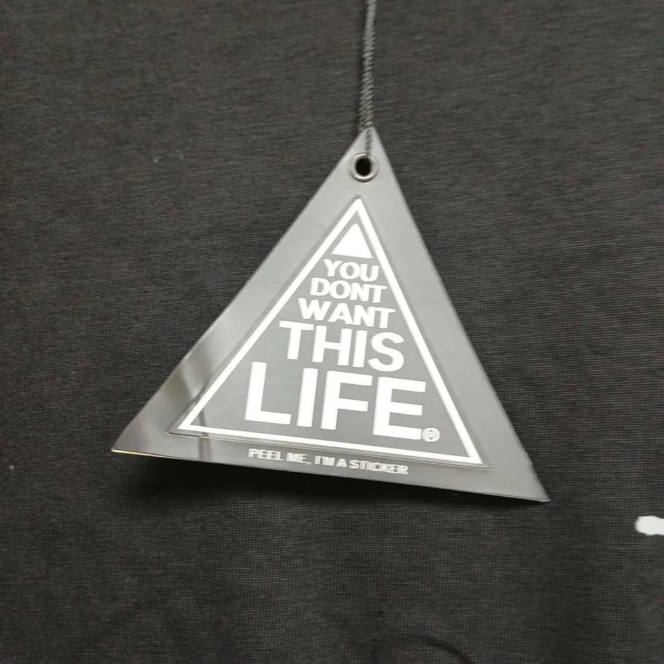 YOU DON'T WANT THIS LIFE REFLECTIVE PAINTER T-SHIRT – BLACK, SIZE XL