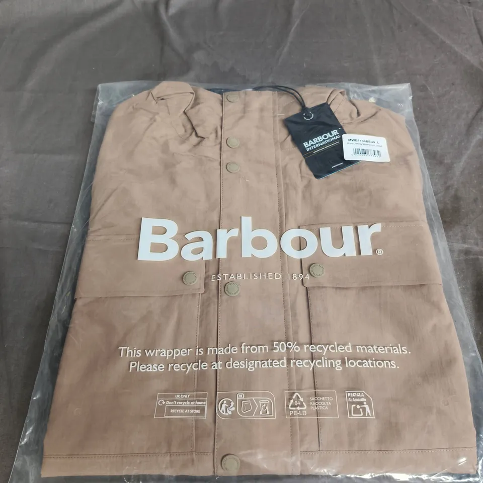 BARBOUR INTERNATIONAL CLIFFWAY WATERPROOF JACKET – SIZE L