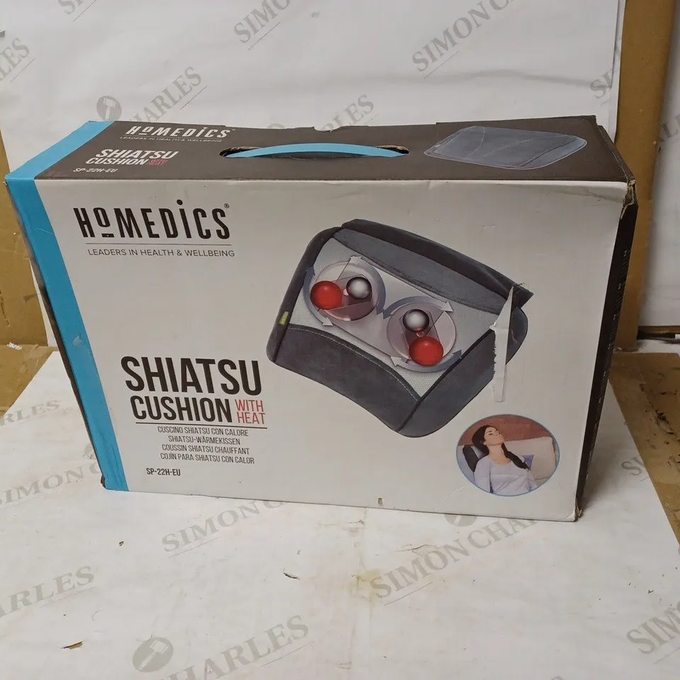 BOXED HOMEDICS SHIATSU CUSHION WITH HEAT