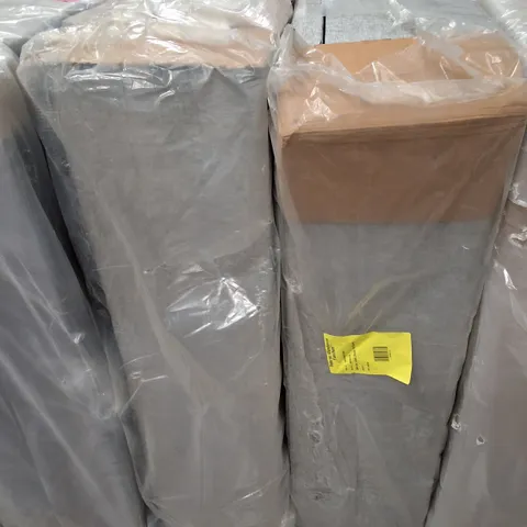UNIVERSAL 135CM 4 DRAWER LIGHT GREY LINEN DIVAN BASE (2 PARTS)
