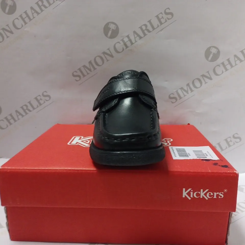 KICKERS FRAGMA STRAP LEATHER SHOES IN BLACK - SIZE 29