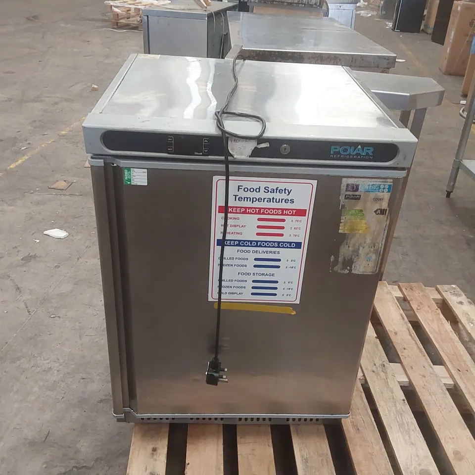 POLAR CD081 C-SERIES UNDERCOUNTER FREEZER STAINLESS STEEL 140LTR