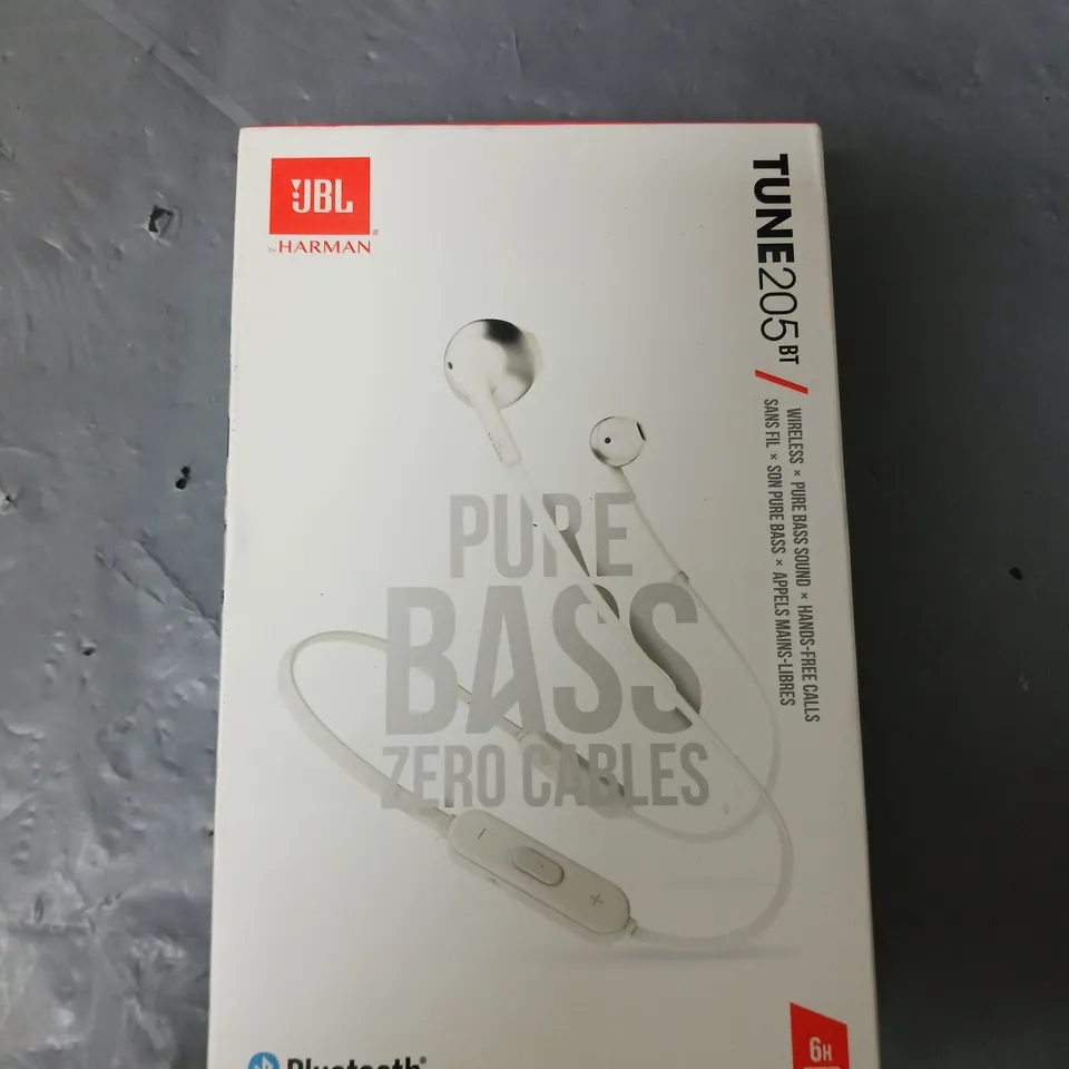 JBL PURE BASS ZERO CABLES BLUETOOTH EARPHONES GREY 