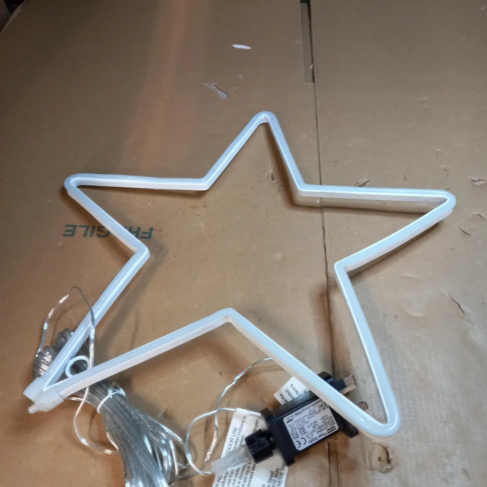 JOHN LEWIS PINK NEON LED STAR LIGHT 