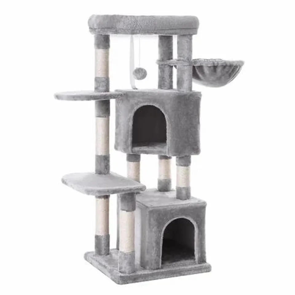 BOXED 120CM CAT TREE LIGHT GREY 