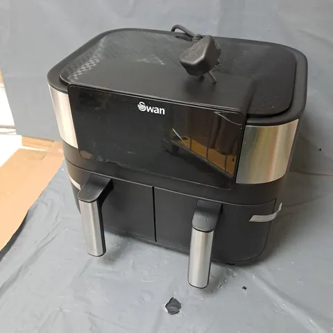 SWAN TWO DRAWER AIR FRYER IN BLACK