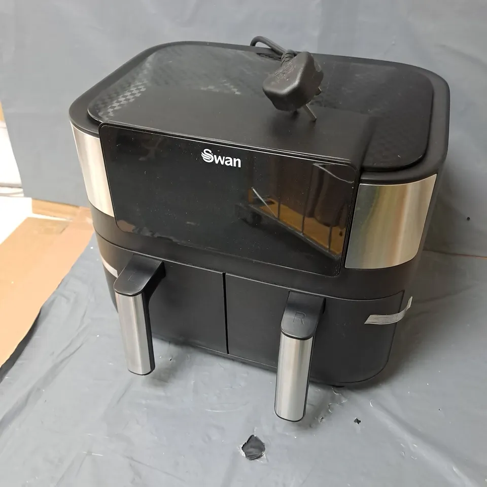 SWAN TWO DRAWER AIR FRYER IN BLACK