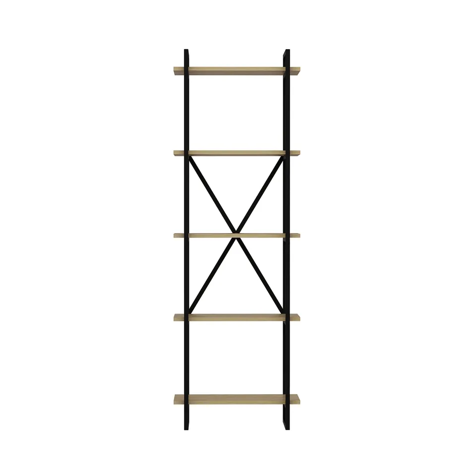 BOXED ELSTON BOOKCASE - BLACK/WHITE