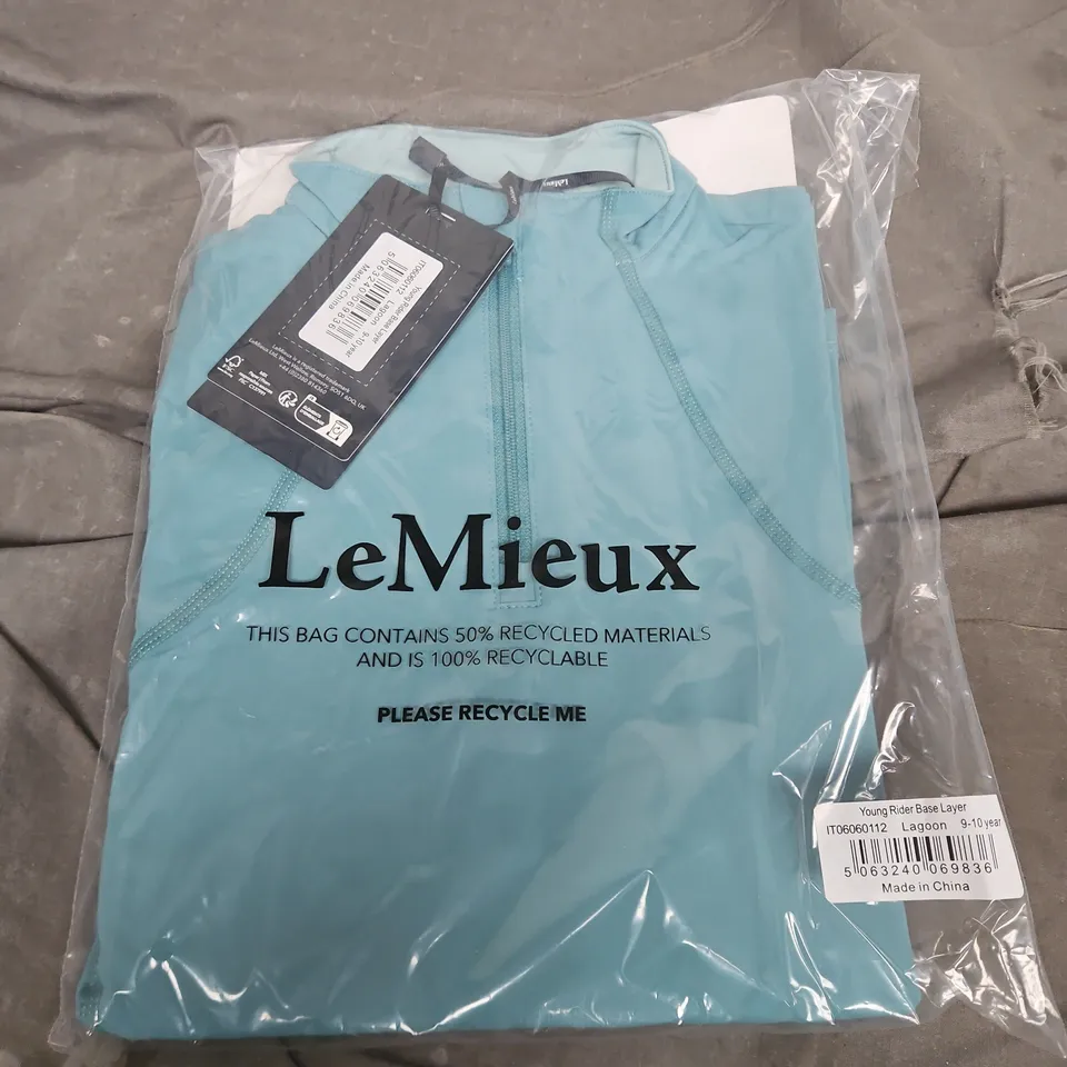 LEMIEUX YOUNG RIDER BASE LAYER – LAGOON (9-10 YEARS)