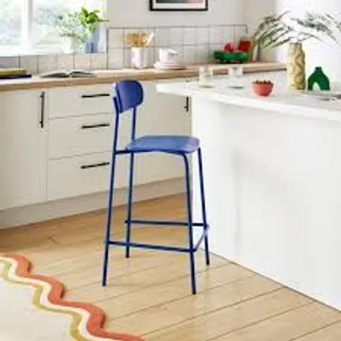 BOXED ELEMENTS GRIFFIN BAR STOOL - BLUE (1 BOX)