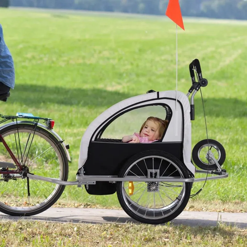 BOXED SOPHIA WHITE/BLACK BIKE TRAILER (1 BOX)