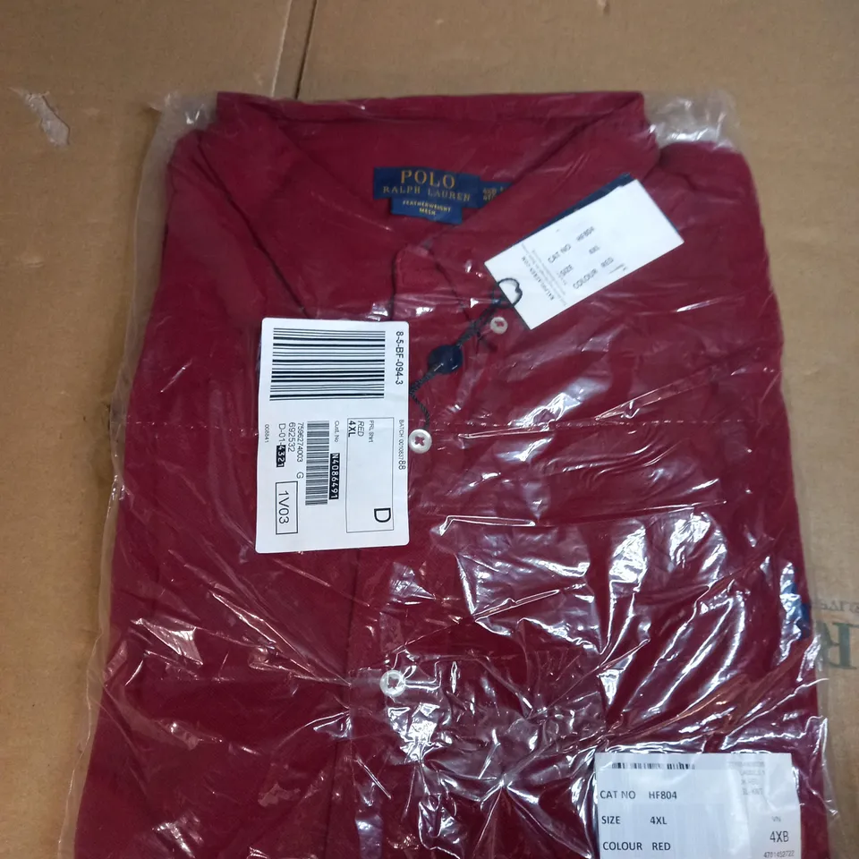 RALPH LAUREN POLO T-SHIRT - RED SIZE 4XL 