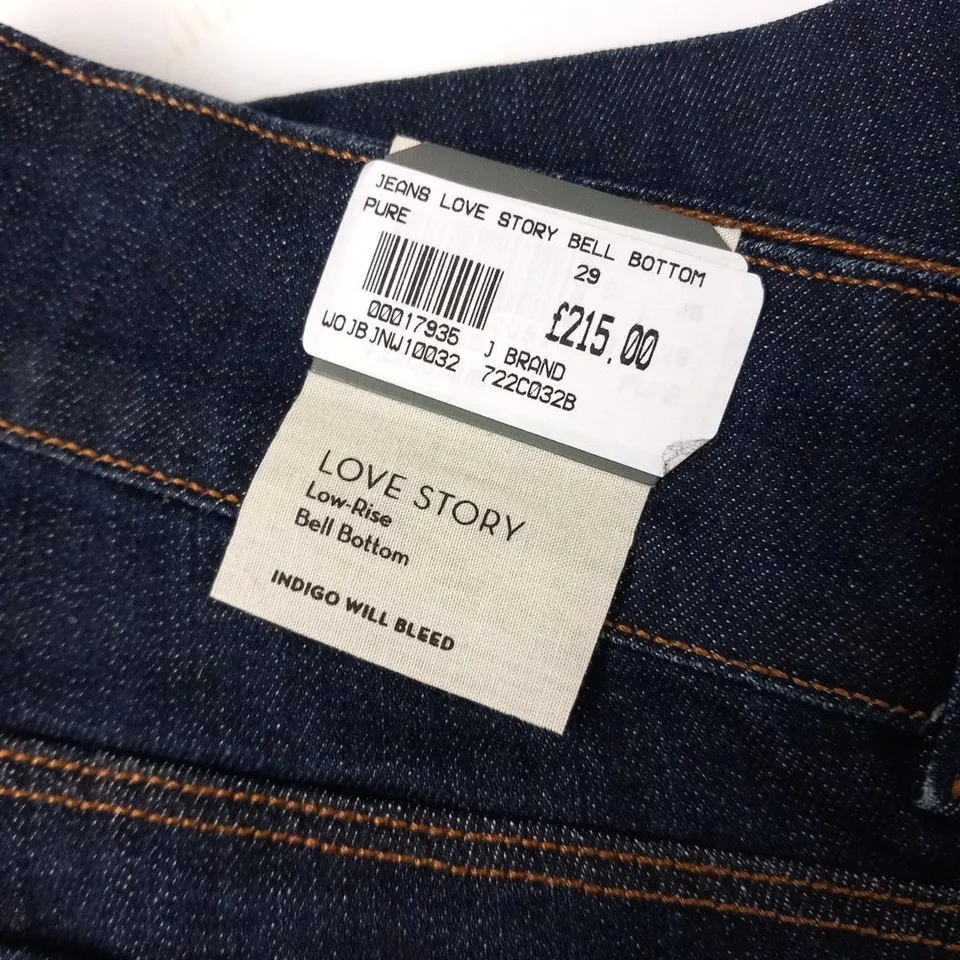 J BRAND JEANS LOVE STORY BELL BOTTOM PURE SIZE 29