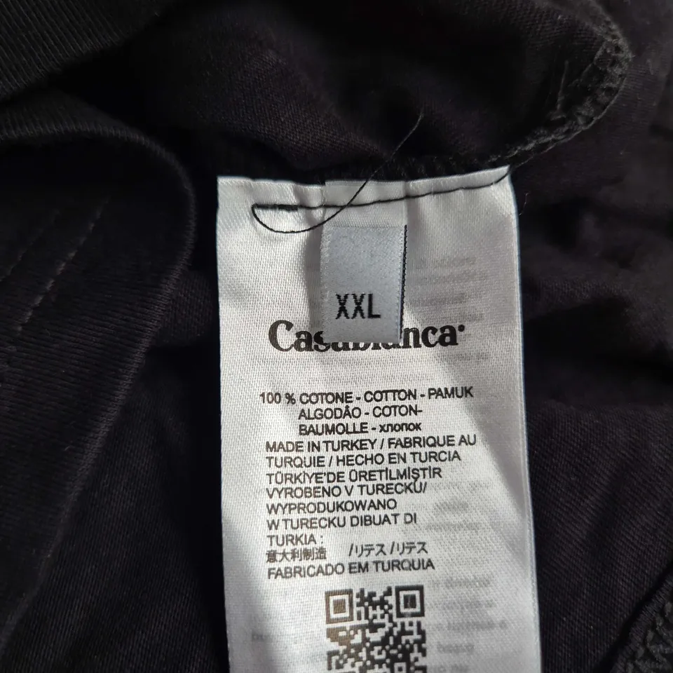 CASABLANCA TENNIS CLUB BLACK T-SHIRT – XXL
