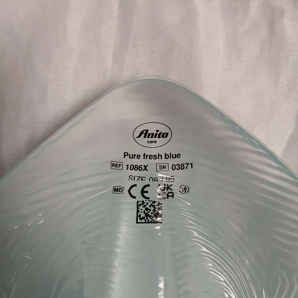ANITA SILICONE SWIM BREAST FORM IN PURE FRESH BLUE SIZE 8/95