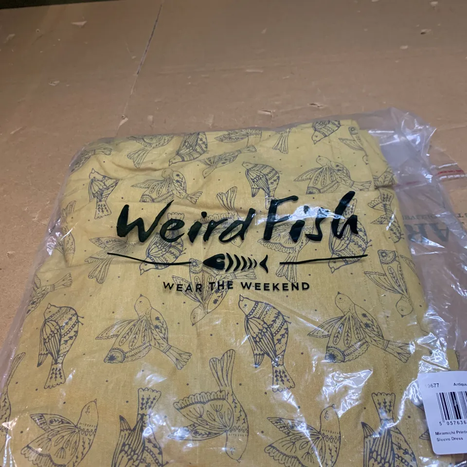 Weird fish miramichi printed 3/4 sleeve dress size 14