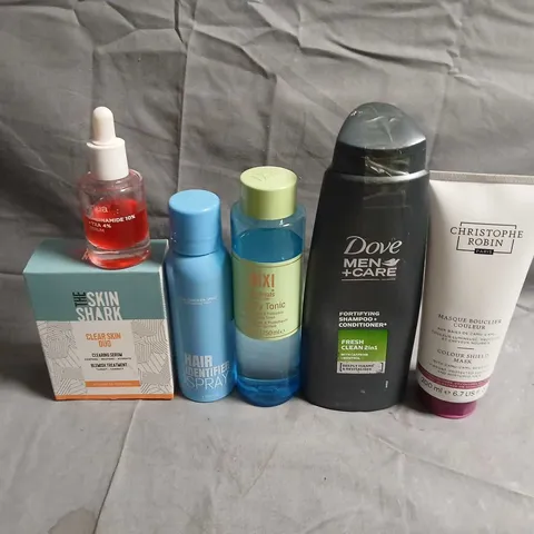 APPROXIMATELY 15 ASSORTED HEALTH & BEAUTY PRODUCTS TO INCLUDE DOVE, THE SKIN SHARK AND PIXI