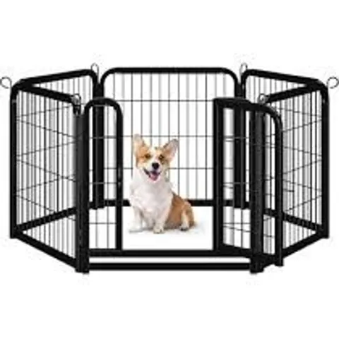 BOXED YAHEETECH PUPPY RUN, 1.0m HIGH - BLACK (1 BOX)