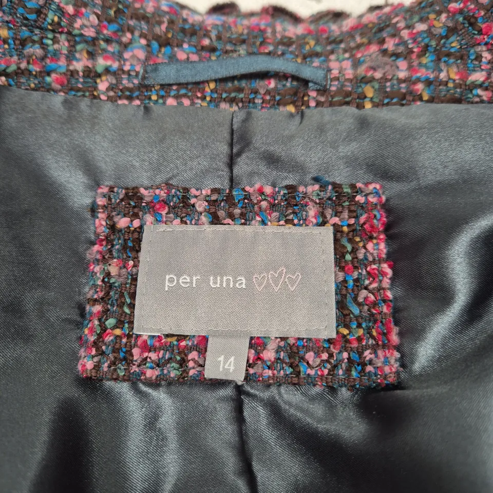 PER UNA BOUCLÉ TWEED JACKET – UK 14