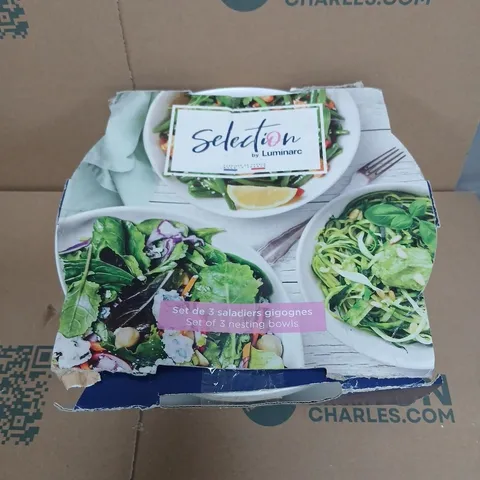 LUMINARC SELECTION NESTING BOWLS – SET OF 3