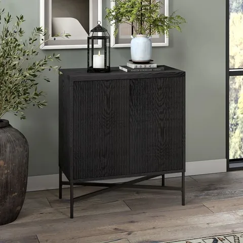 BOXED CABINET ACCENT CHEST, BLACK GRAIN FINISH (1 BOX)