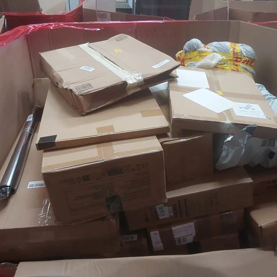 PALLET CONTAINING A VERY LARGE QUANTITY OF ASSORTED ITEMS INCLUDING: MINIFIRE MONITORS, DRYWALL SANDER, SIN MOP & BUCKET SYSTEM ECT