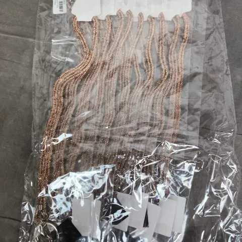 APPROXIMATELY 10 CHAMPAGNE CRYSTAL ALLOY NECKLACES 