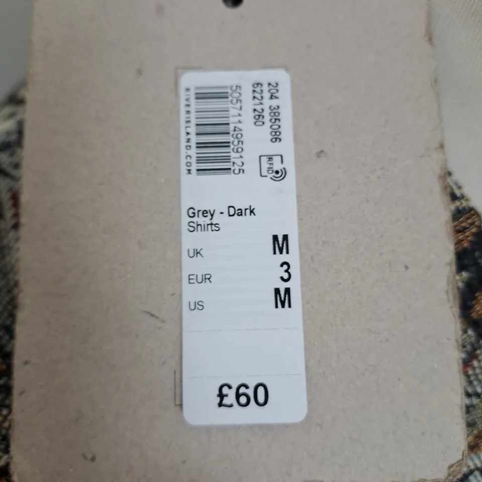 RIVER ISLAND IN OTHER WORLDS ZIP THROUGH SHIRT - UK M