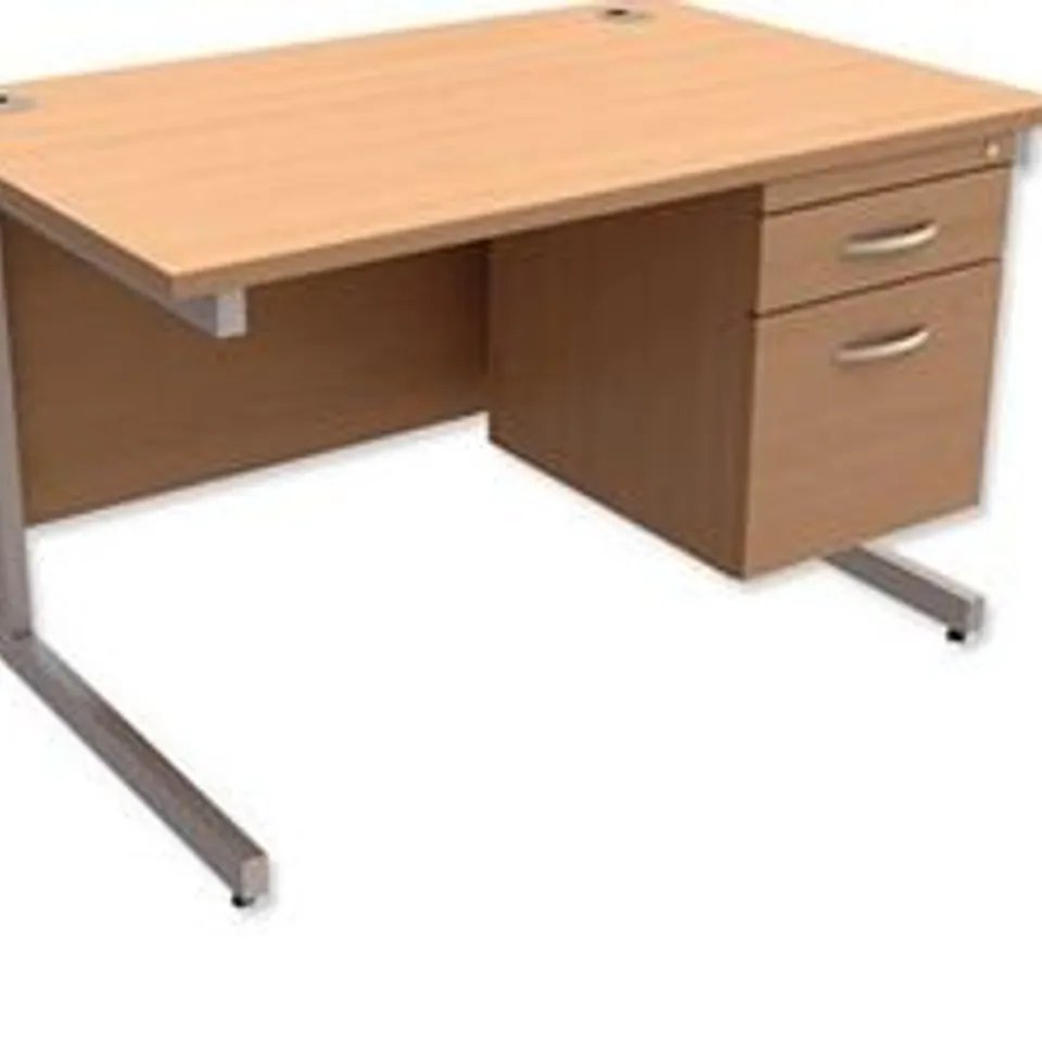 BEECHWOOD OFFICE DESK W/DRAWERS RRP £514