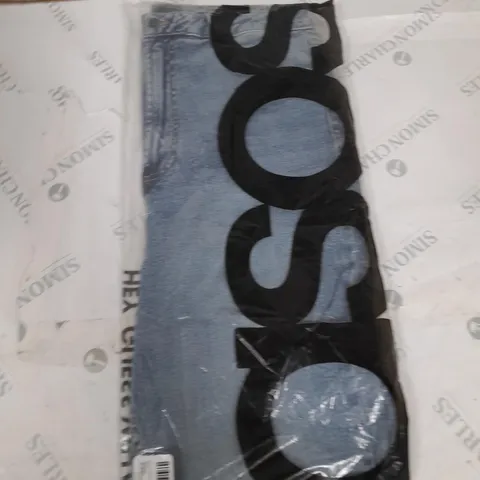 BAGGED ASOS DESIGN TALL SLIM MOM JEANS SIZE W34 L38