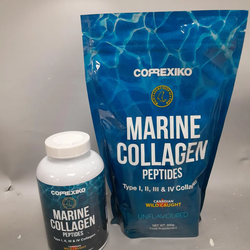 SEALED MARINE COLLAGEN PEPTIDES INCLUDES 120 CAPSULES AND 300G POWDER 