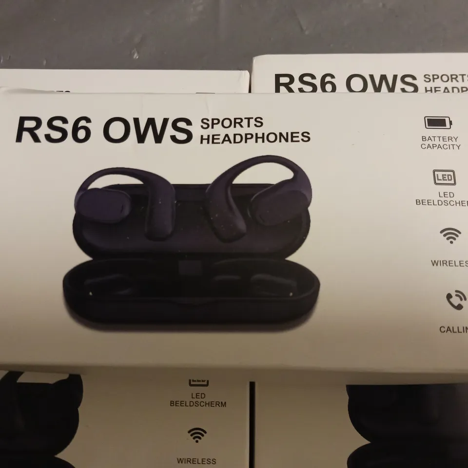 LOT OF 11 BOXED RS6 OWS SPORTS HEADPHONES