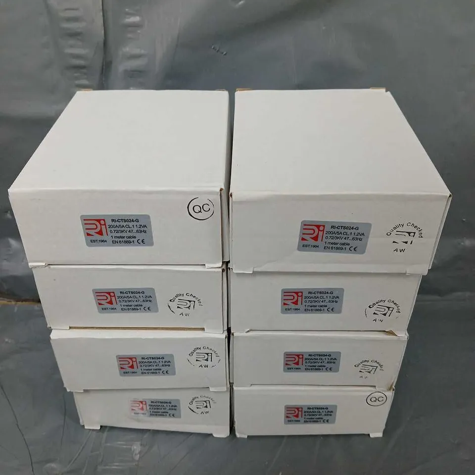 8 BOXED RAYLEIGH RI-CTS024-G SINGLE PHASE CLIP-ON MINI SPLIT CORE CURRENT TRANSFORMER