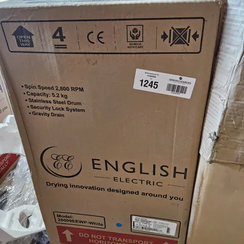 BOXED ENGLISH ELECTRIC SPIN DRYER Model 28009EEWP WHITE