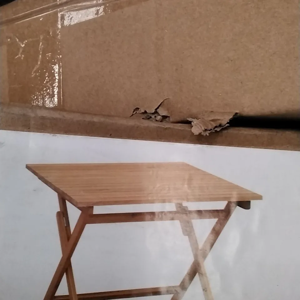 BOXED DENIA FOLDING WOODEN TABLE 