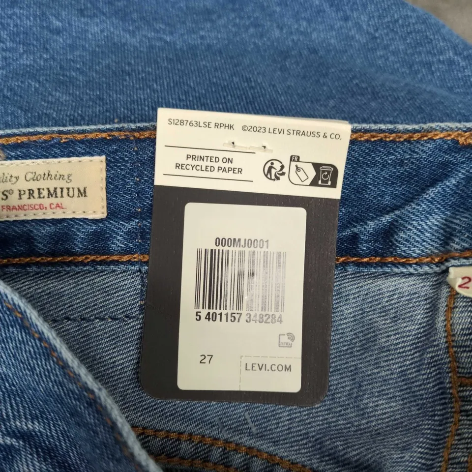 LEVI'S BAGGY DAD JORTS DENIM SHORTS IN BLUE – UK 27