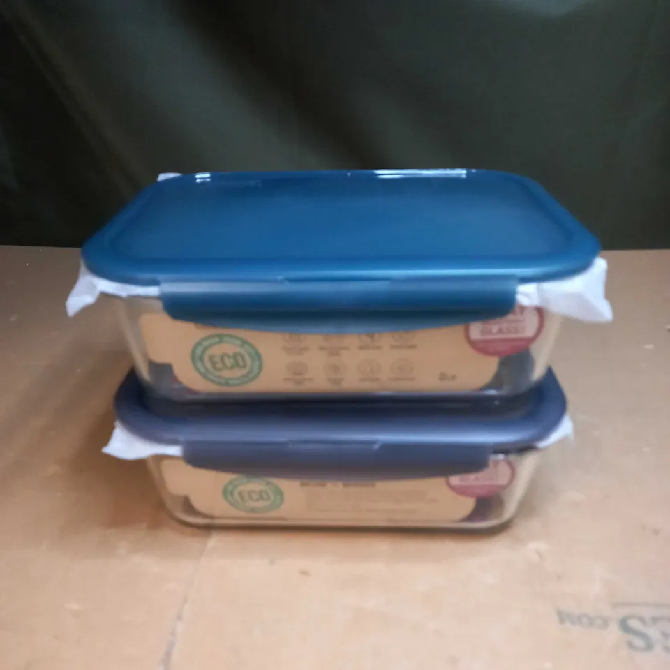 SET OF 2 LOCK N LOCK 2 LITRE OVEN GLASS 