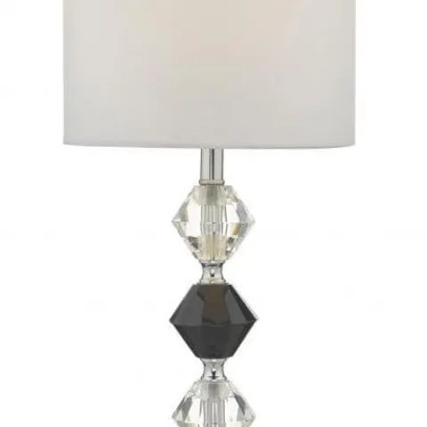 BOXED DAR LIGHTING RINA TABLE LAMP CRYSTAL AND POLISHED CHROME WITH SHADE