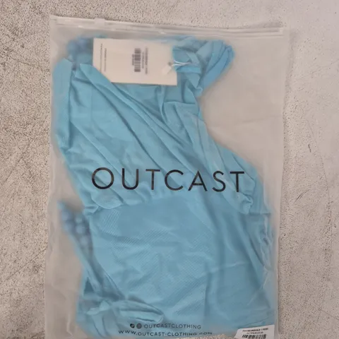BAGGED OUTCAST PIPAH MINI DRESS IN BLUE SIZE XS