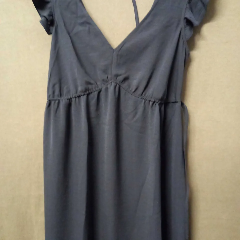 MAISON DE NIMES BLACK V-NECK DRESS - SMALL