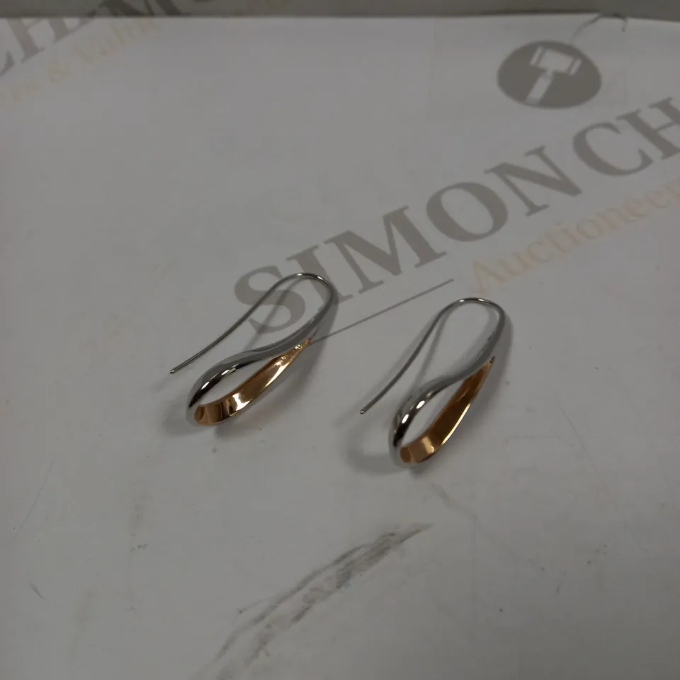 SKAGEN TWO TONE LOOP EARRINGS 
