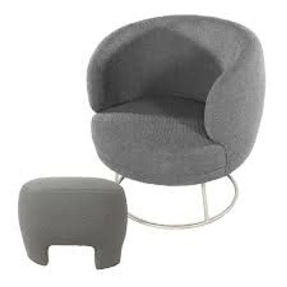 BOXED MONA ACCENT CHAIR WITH FOOTSTOOL RRP £249