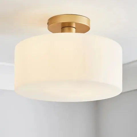 BOXED AMELIE OPAL GLASS FLUSH CEILING LIGHT