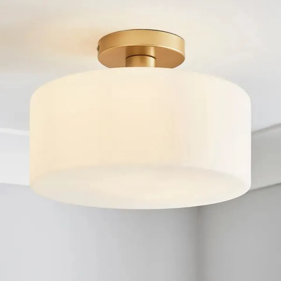 BOXED AMELIE OPAL GLASS FLUSH CEILING LIGHT
