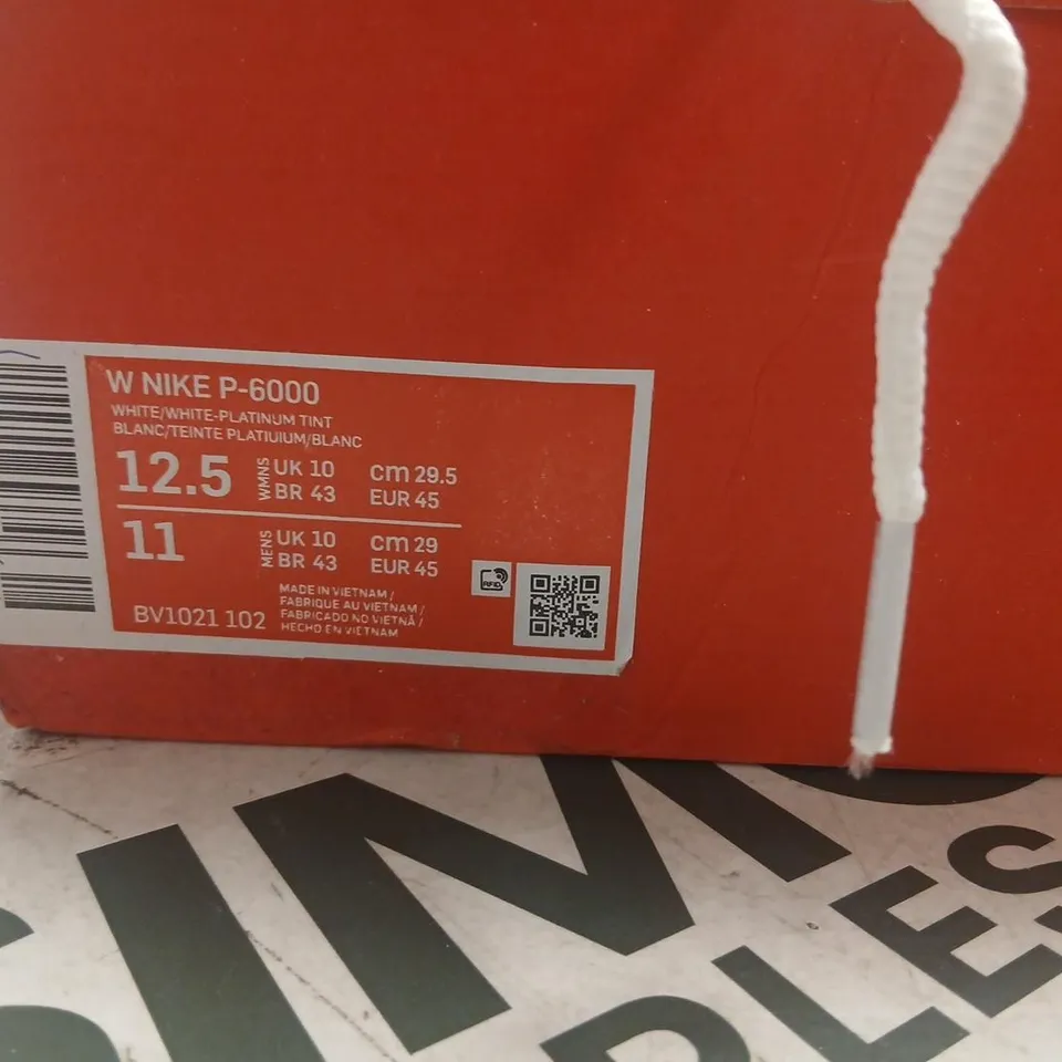 NIKE NIKE P-6000 WHITE TRAINERS – UK 10 (US 11) ON BOXED