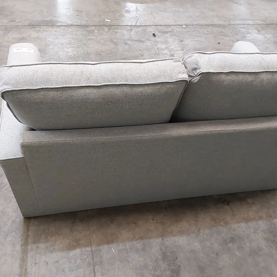 DESIGNER 2 SEATER SOFA IN GREY FABRIC